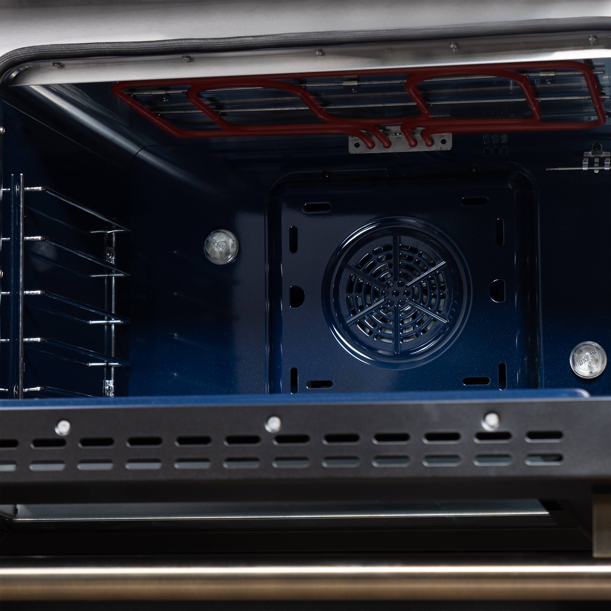 Alt View 11. Forno Appliances - Massimo 6.58 Cu. Ft. Freestanding Double Oven Dual Fuel True Convection Range with Air Fryer Basket - Black.