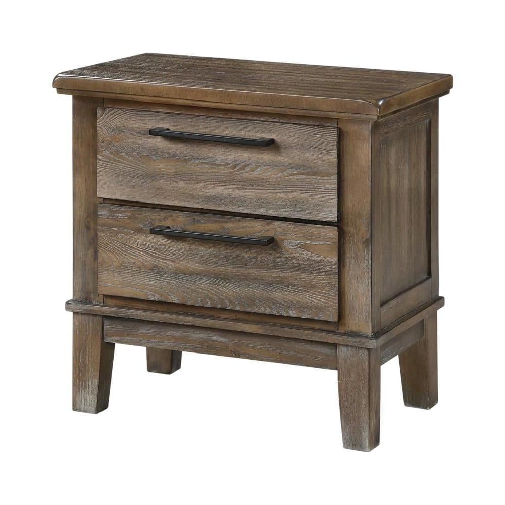FurniFact - Vintage Solid Wood 2-Drawer Nightstand with Classic Design - Brown price history on PriceWatchPro