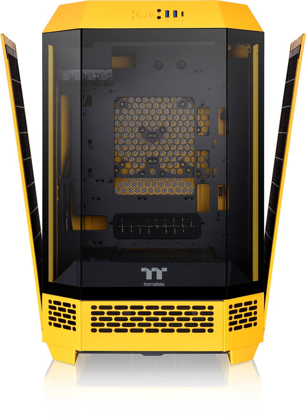Alt View 13. Thermaltake - The Tower 300 Micro ATX PC Case - Bumblebee Yellow.