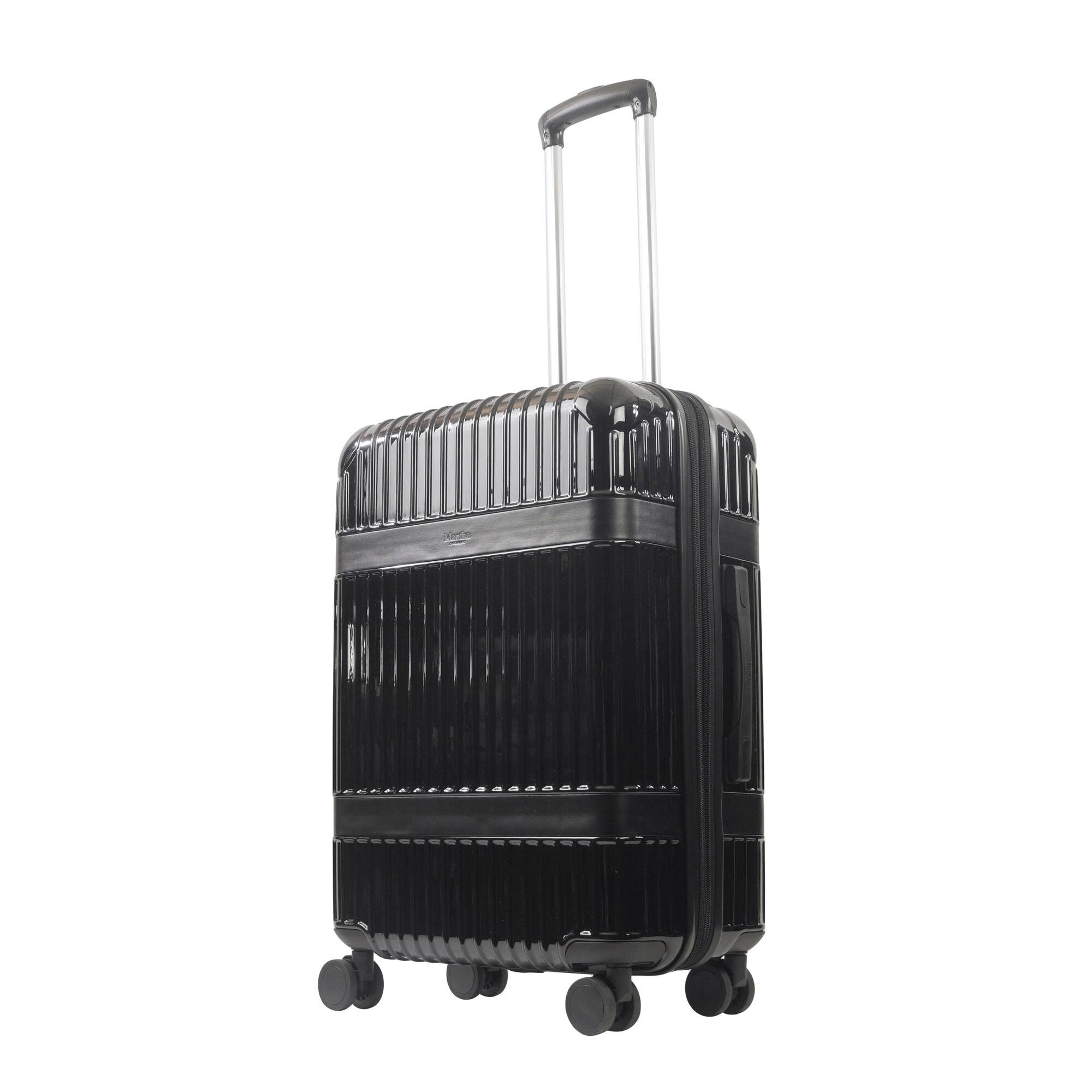 Angle. Martha Stewart - The Bedford 26" Hardside Spinner - BLACK.
