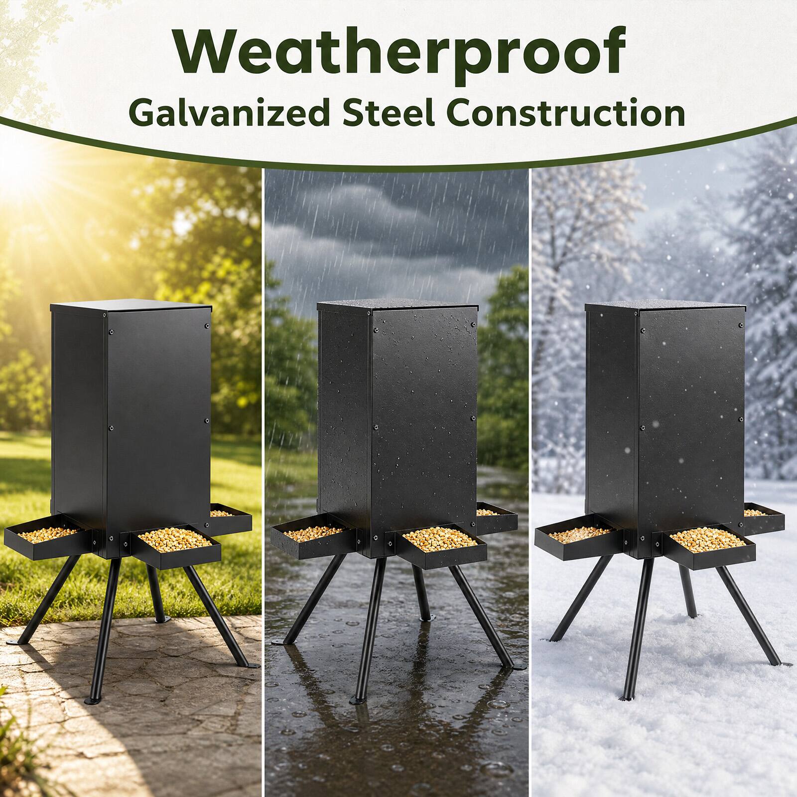 Weatherproof  
Galvanized Steel Construction