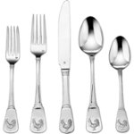 Angle Zoom. Cuisinart - French Rooster 20-Piece Flatware Set - Stainless steel.