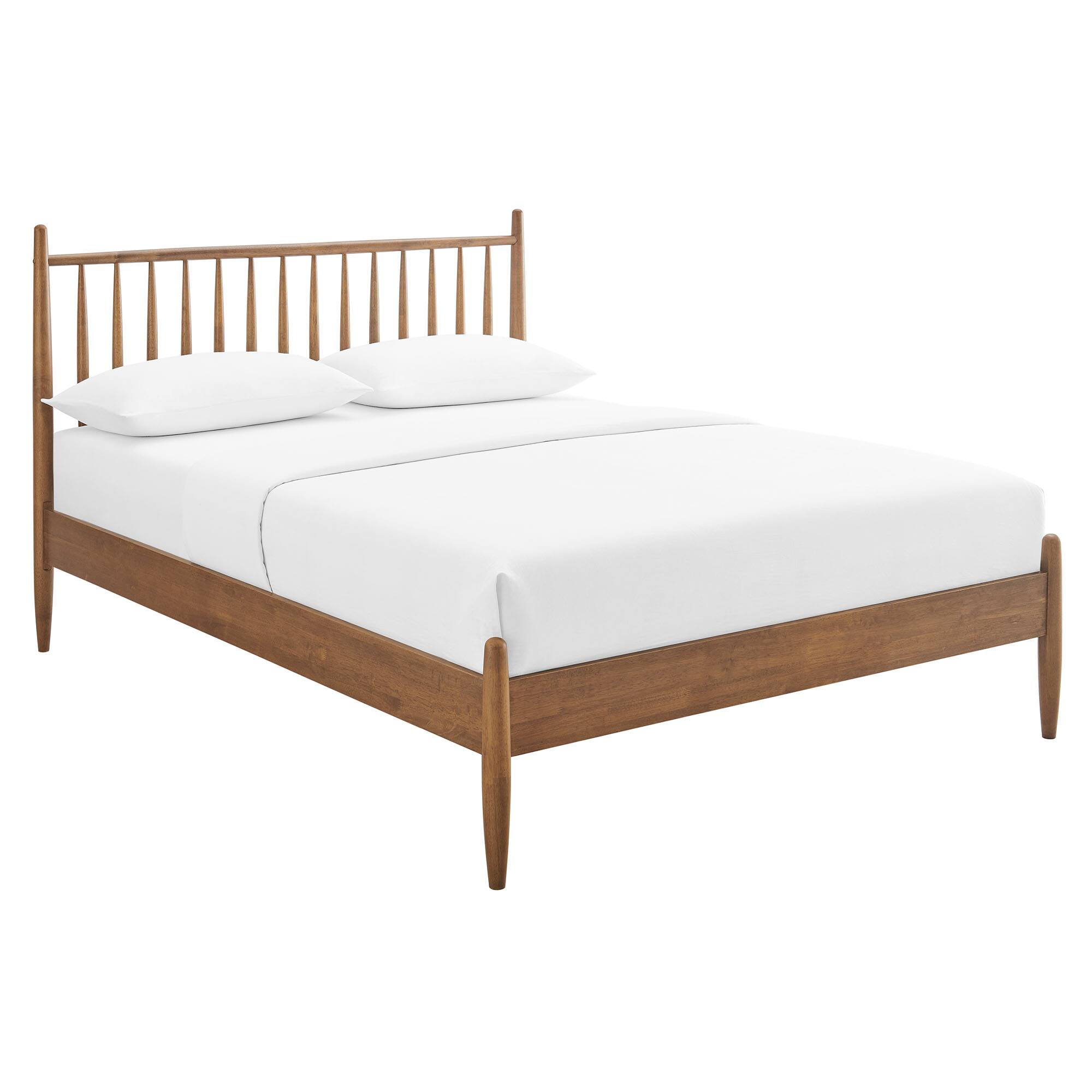 Angle. Modway - Zane Size Spindle Bed by Modway - Walnut.