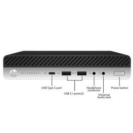 HP - Refurbished Excellent - EliteDesk 800 G3 Intel Core i7-7700 3.6 GHz 16 GB DDR4 256 GB SSD+ 512 GB HDD Intel HD Graphics 630 W11P Desktop Mini - Black