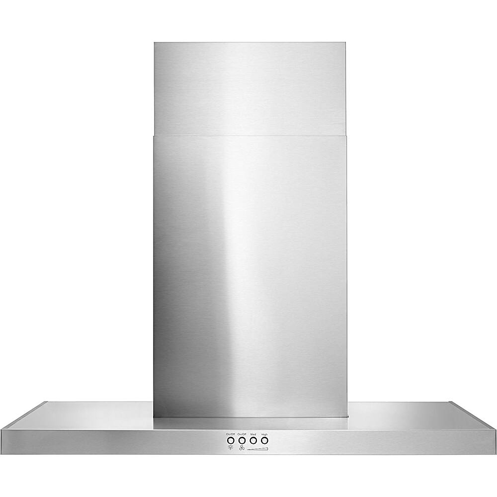 Front. Whirlpool - 30" Convertible Flat Range Hood - Stainless steel.