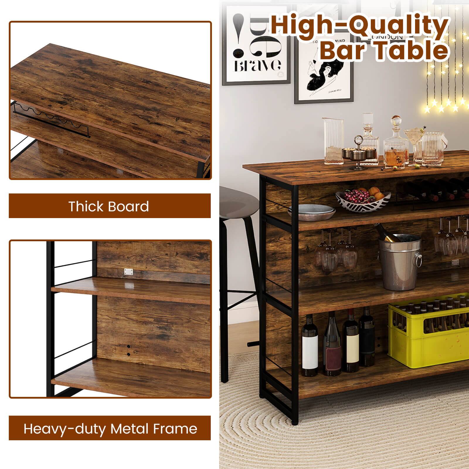 High-Quality Bar Table

Thick Board

Heavy-duty Metal Frame
