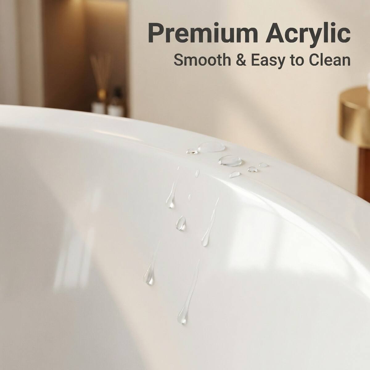 Premium Acrylic  
Smooth & Easy to Clean