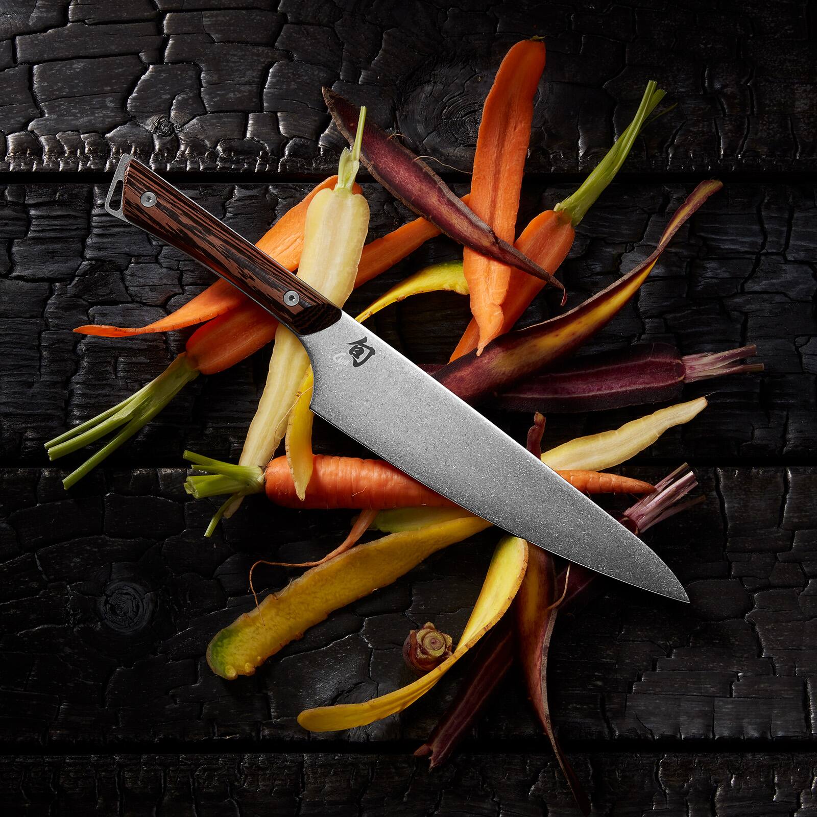 Alt View 5. Shun - Kanso 8 Inch Chef's Knife - Brown.