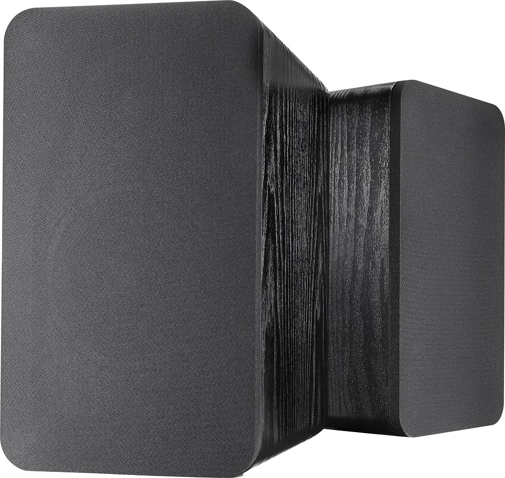 Insignia™ - 25w (per speaker, 50w total) Bluetooth Bookshelf Speakers - Black - Front_Zoom
