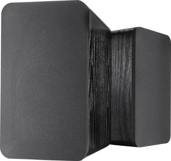 Insigniaâ¢ - Powered Bookshelf Speakers (Pair) - Black - Front_Zoom