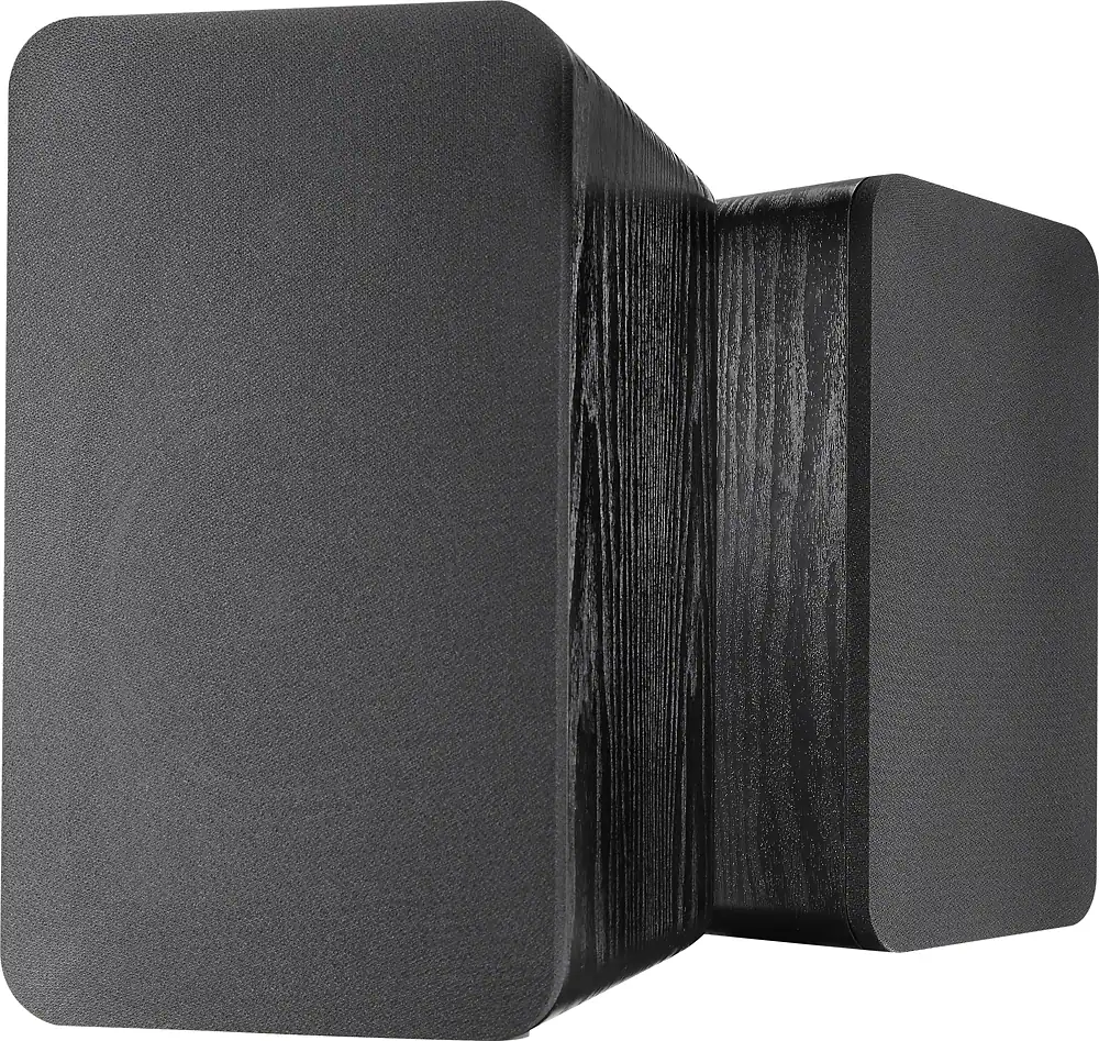 Front. Insignia™ - 25W Bluetooth Bookshelf Speakers (Pair) - Black.