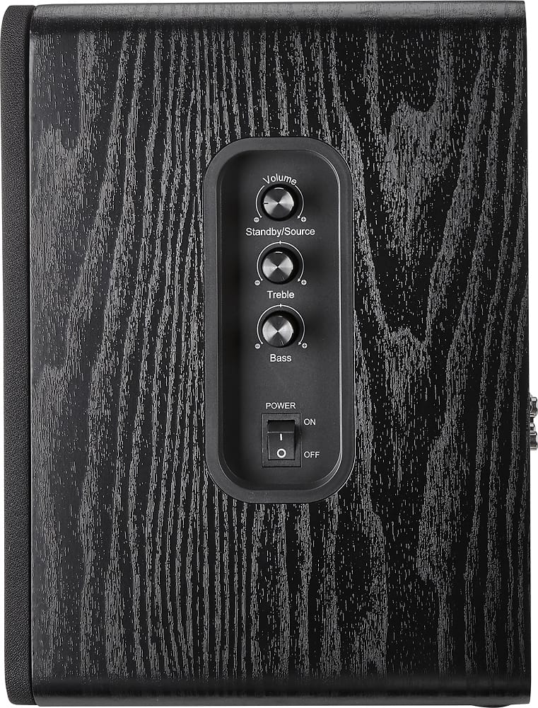 Alt View 14. Insignia™ - 25W Bluetooth Bookshelf Speakers (Pair) - Black.