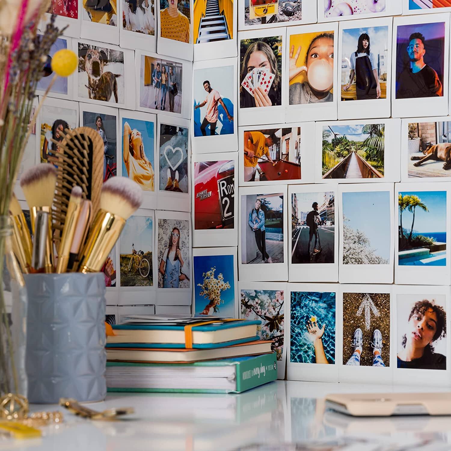 Alt View 5. Fujifilm - Fujifilm Instax Mini Instant Film, (Total 50 Shots) + (20) Decorative Stickers - Black.