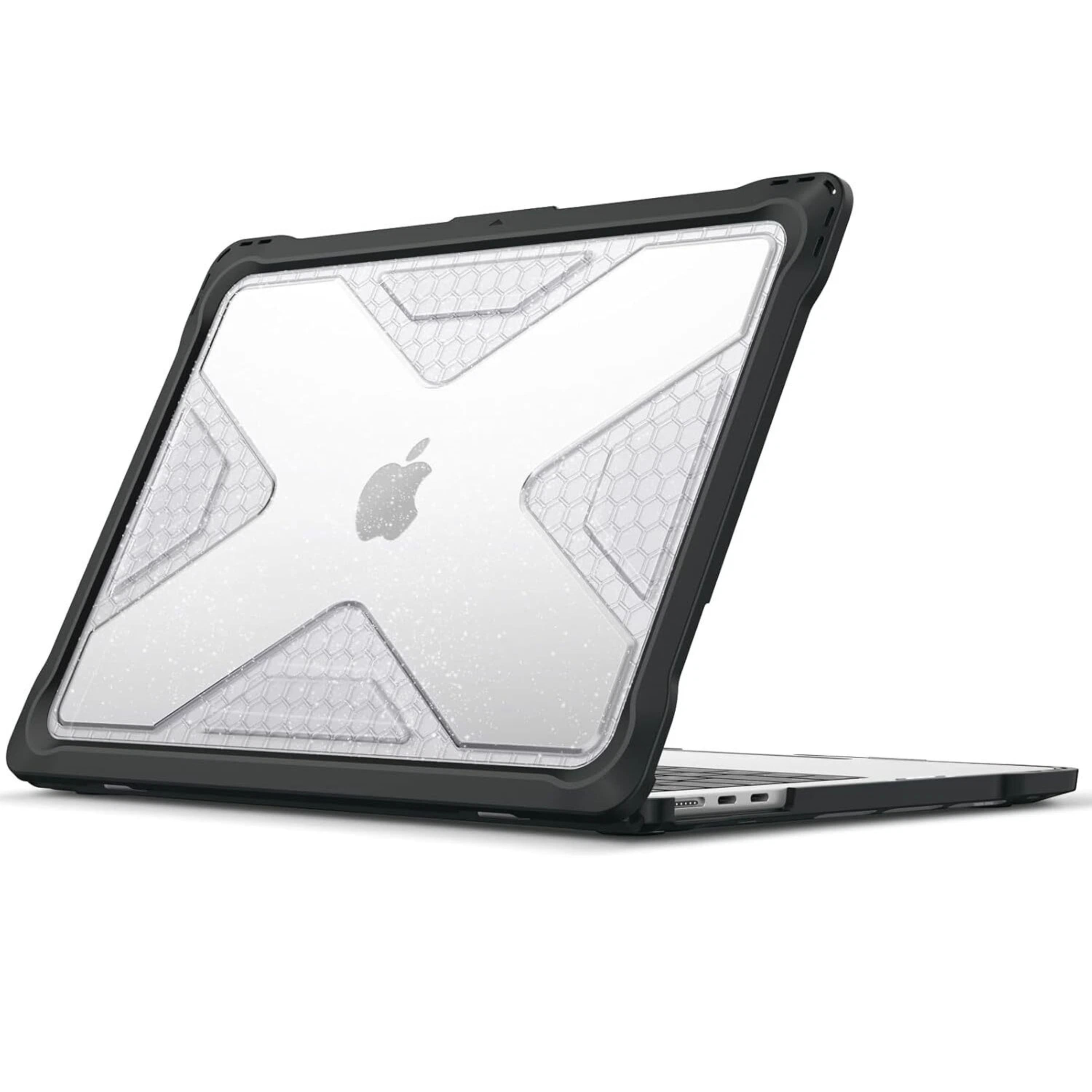 Kitcheniva - Rugged Protective Case For MacBook Air 13.6 Inch M4 A3240 Durable Hard Cover - Glittering Clear