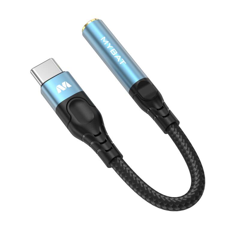 Front. Mybat - MyBat USB-C to 3.5mm Audio Adapter - Black - Black.