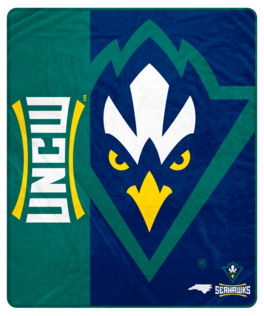 Pegasus - UNC Wilmington Seahawks 50" x 60" Endzone Ultra Soft Throw Blanket - Multicolor