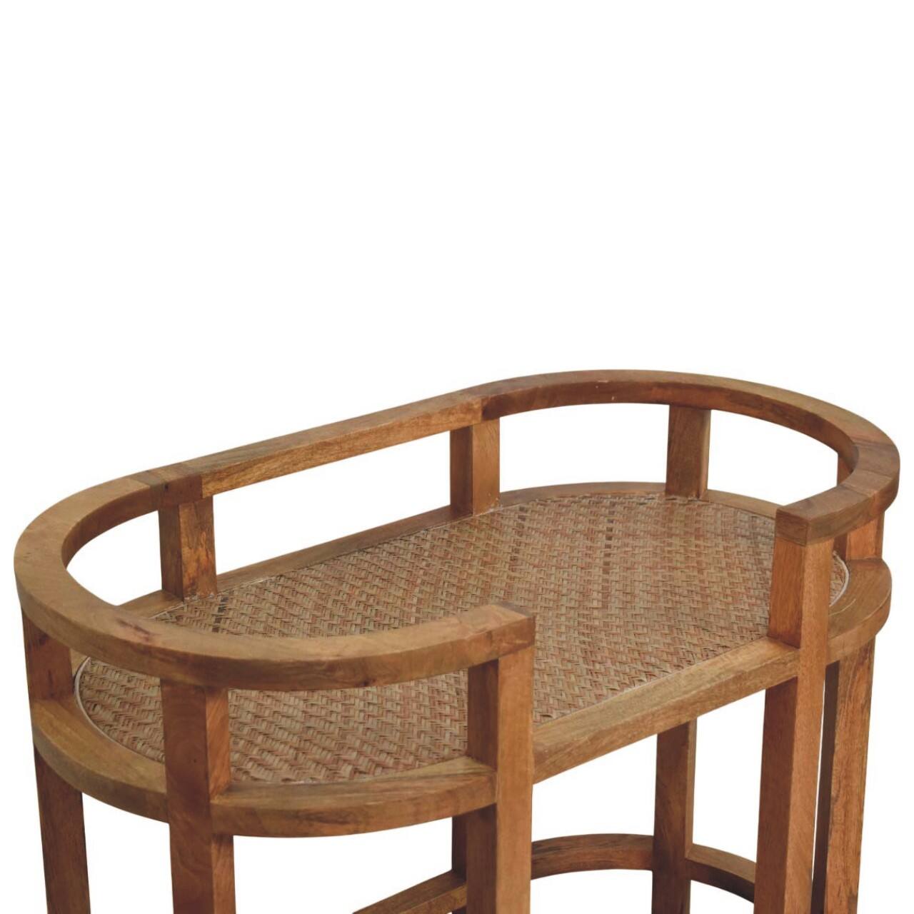 Alt View 5. Artisan Furniture - Artisan Furniture Solid Wood Isla Curved Butler Console - Brown.