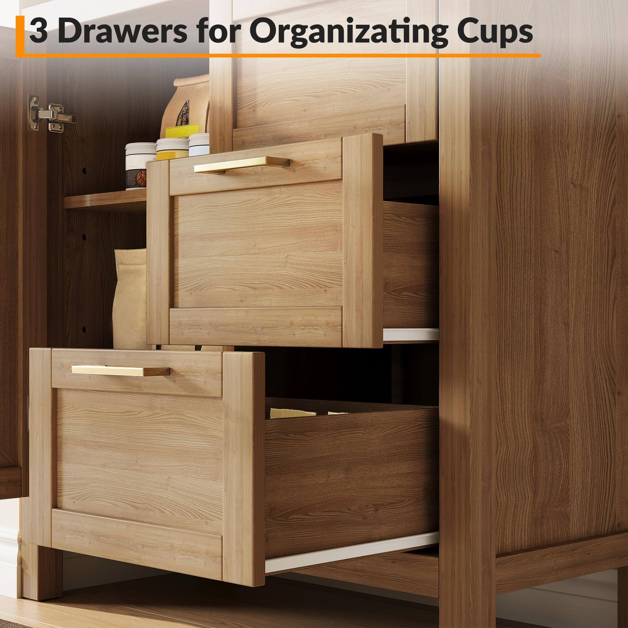 3 Drawers for Organizing Cups
