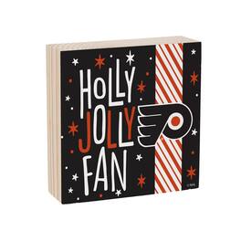 Evergreen Enterprises - Philadelphia Flyers 6" Holiday Wood Plock Shelf Sign - Multicolor