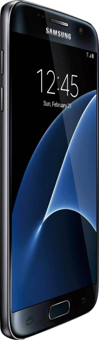 Angle. Samsung - Galaxy S7 4G LTE with 32GB Memory Cell Phone (Unlocked) - Black Onyx.