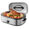 VEVOR - Electric Roaster Oven, 22 QT Turkey Roaster Oven with Self-Basting Lid, 1450W Roaster Oven with Defrost & Warm Function - Silver