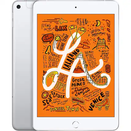 Front. Apple - Certified Refurbished 7.9-Inch iPad Mini (5th Generation) (2019) Wi-Fi + Cellular - 64GB - Gold.