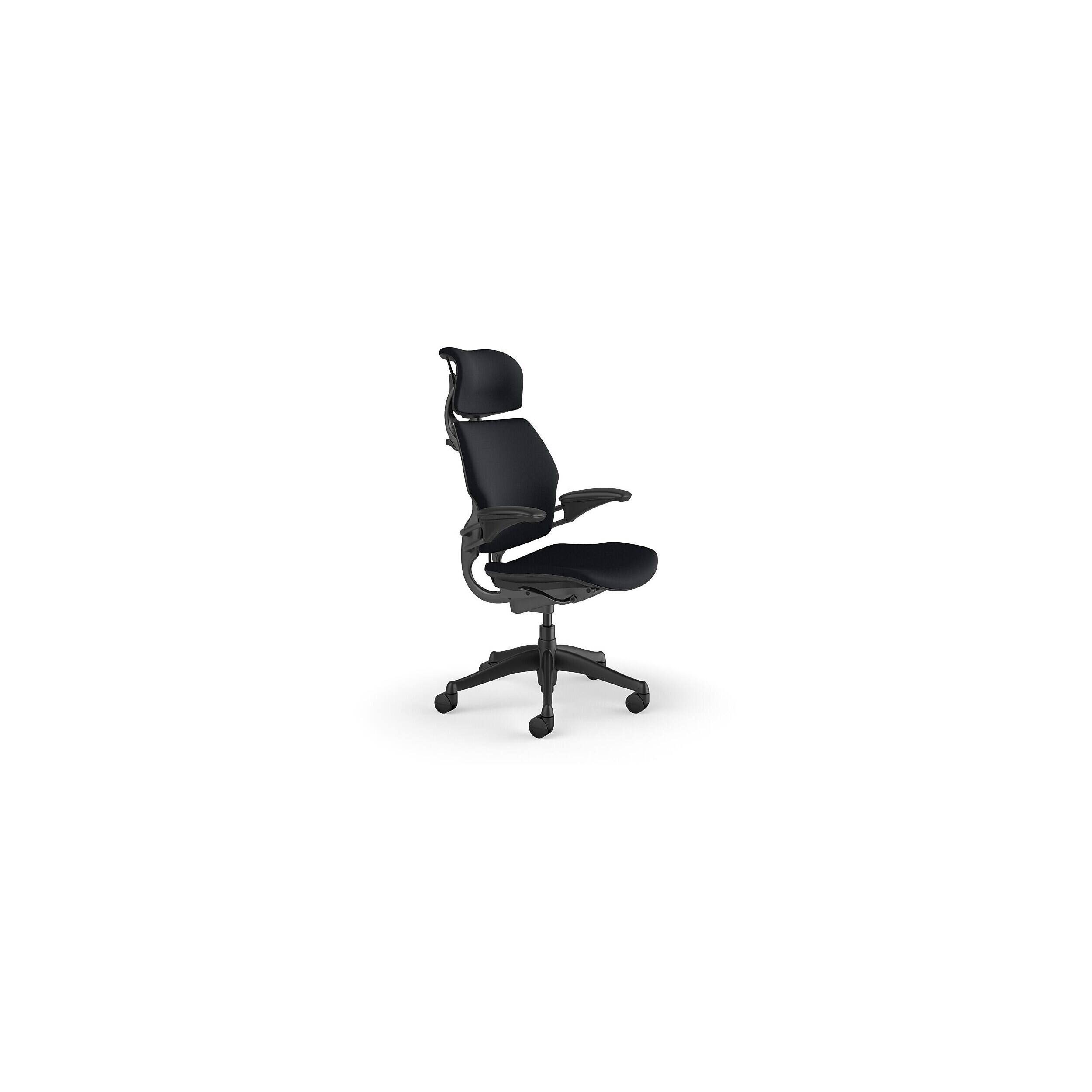 Alt View 2. Humanscale - Freedom Headrest Ergonomic Fabric Swivel Task Chair, Black (F211GCF10XFSHNSC) - Product-Specific.