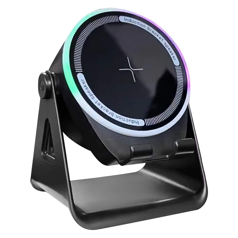 Luckbyte - 3 in 1 Portable Bluetooth Speaker with RGB Light Phone Stand for Home & Outdoor Use