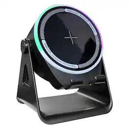 Luckbyte - 3 in 1 Portable Bluetooth Speaker with RGB Light Phone Stand for Home & Outdoor Use
