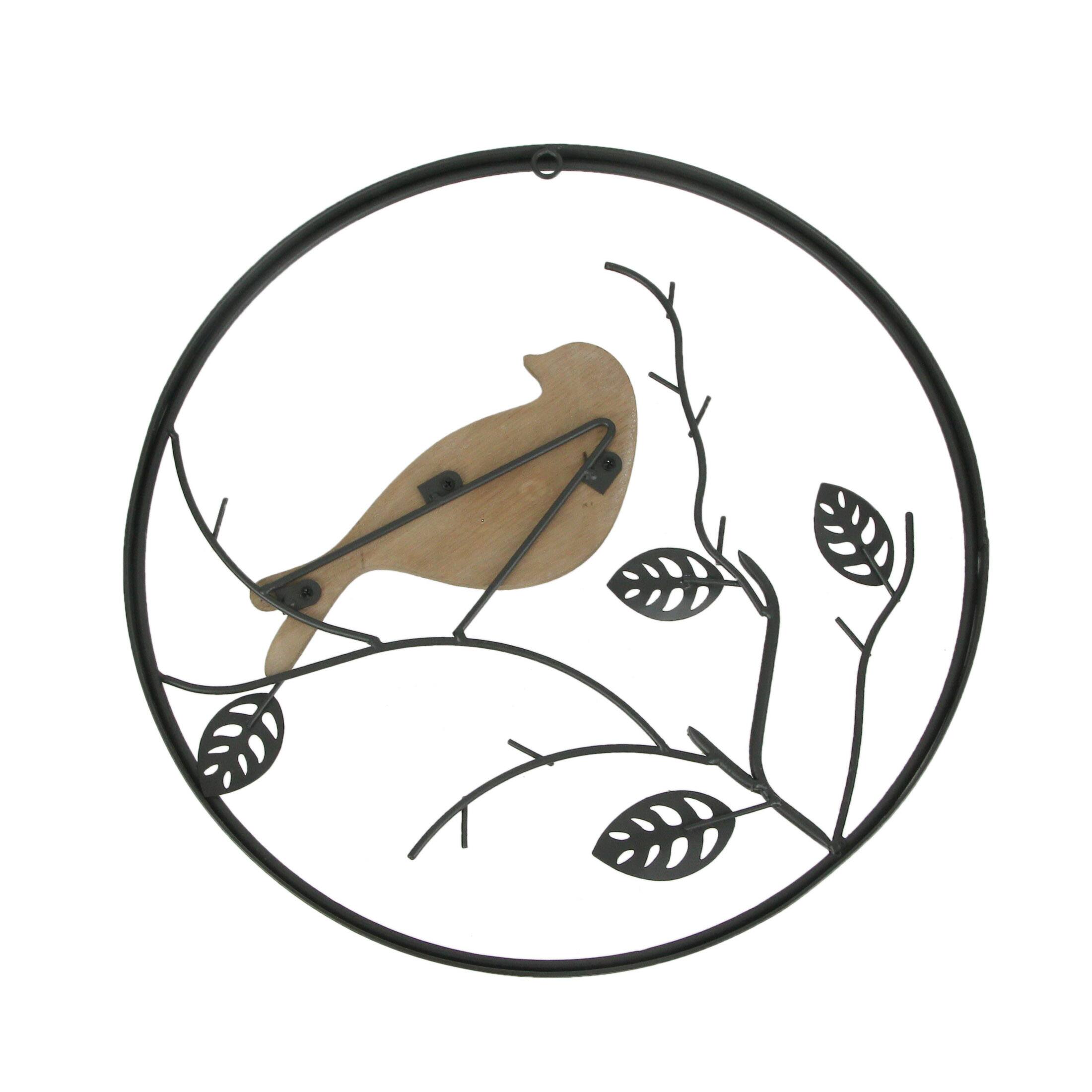 Alt View 2. Special T Imports - 15 in Metal Wood Birds On Branches Wall Hanging Sculpture Home Decor Art Set / 2 - Brown.