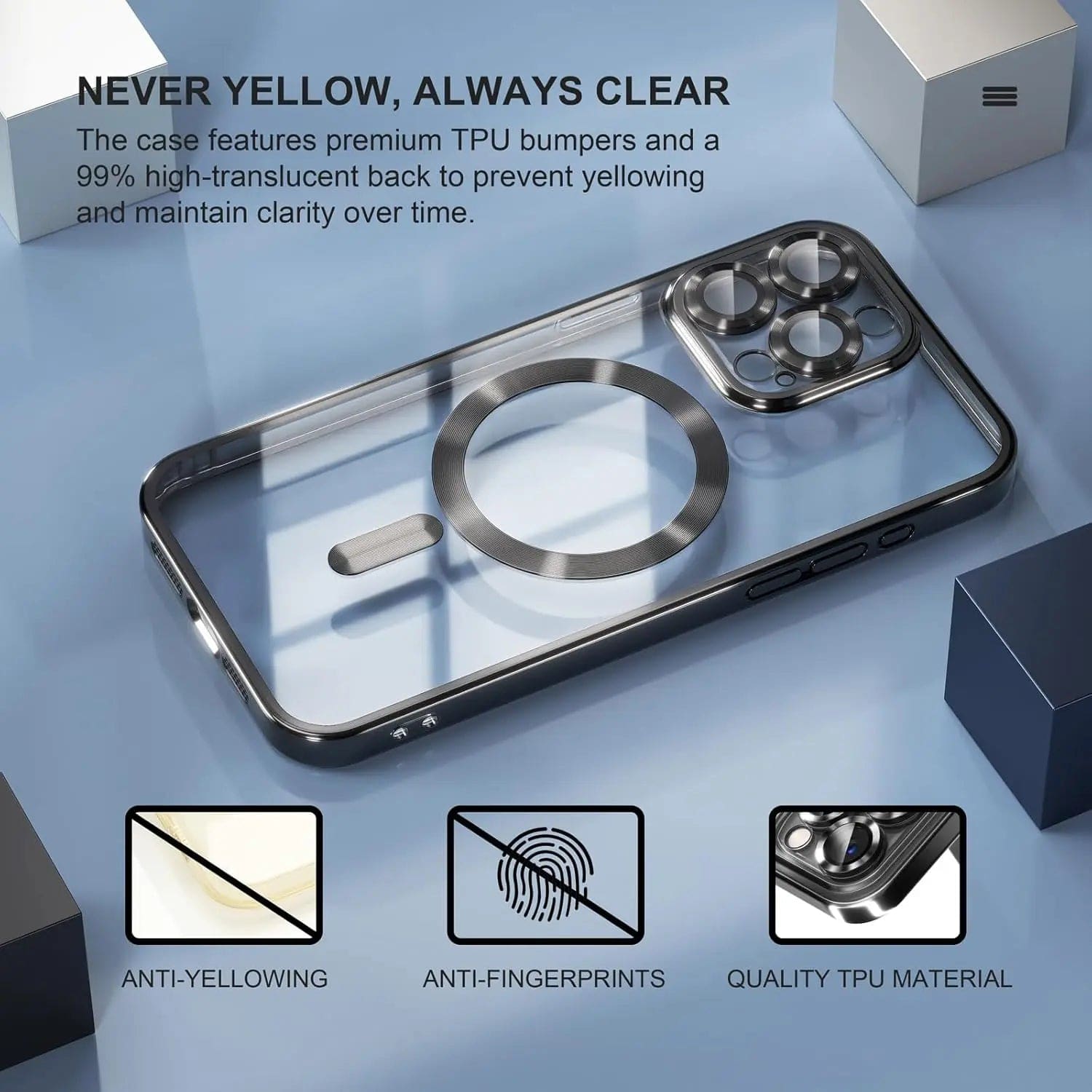 iPhone &Android付属品セット Bundle Entronix for iPhone 14 Pro Max [Magnetic] Luxury Glossy
