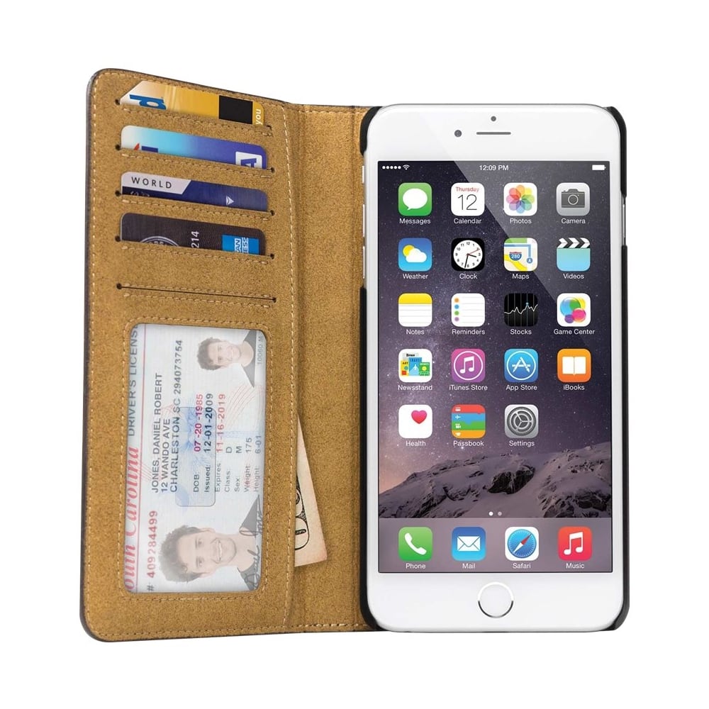 Front. Twelve South - BookBook Flip Cover for Apple iPhone 6 and 6s - Black.