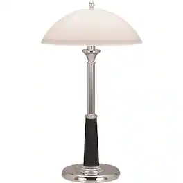 Lorell - Glass Shaded Desk Lamp 24" Height x 7.8" Width 2 x 10 W CFL Bulb