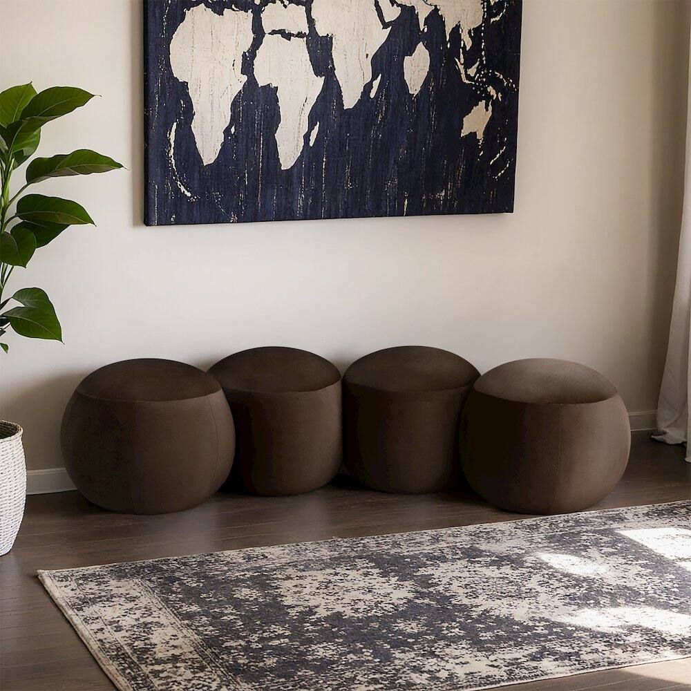 Alt View 1. Meridian Furniture - Apollo Brown Velvet Bench - Brown.