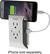 Front. atomi - USB Wall Plate Charger/Power Outlet - White.