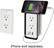Alt View 11. atomi - Plate Power Wall Plate Charger/Power Outlet - White.
