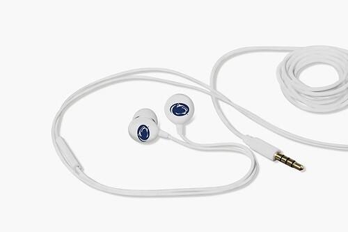 Angle Standard. Tribeca - Penn State Earbud Headphones - White.