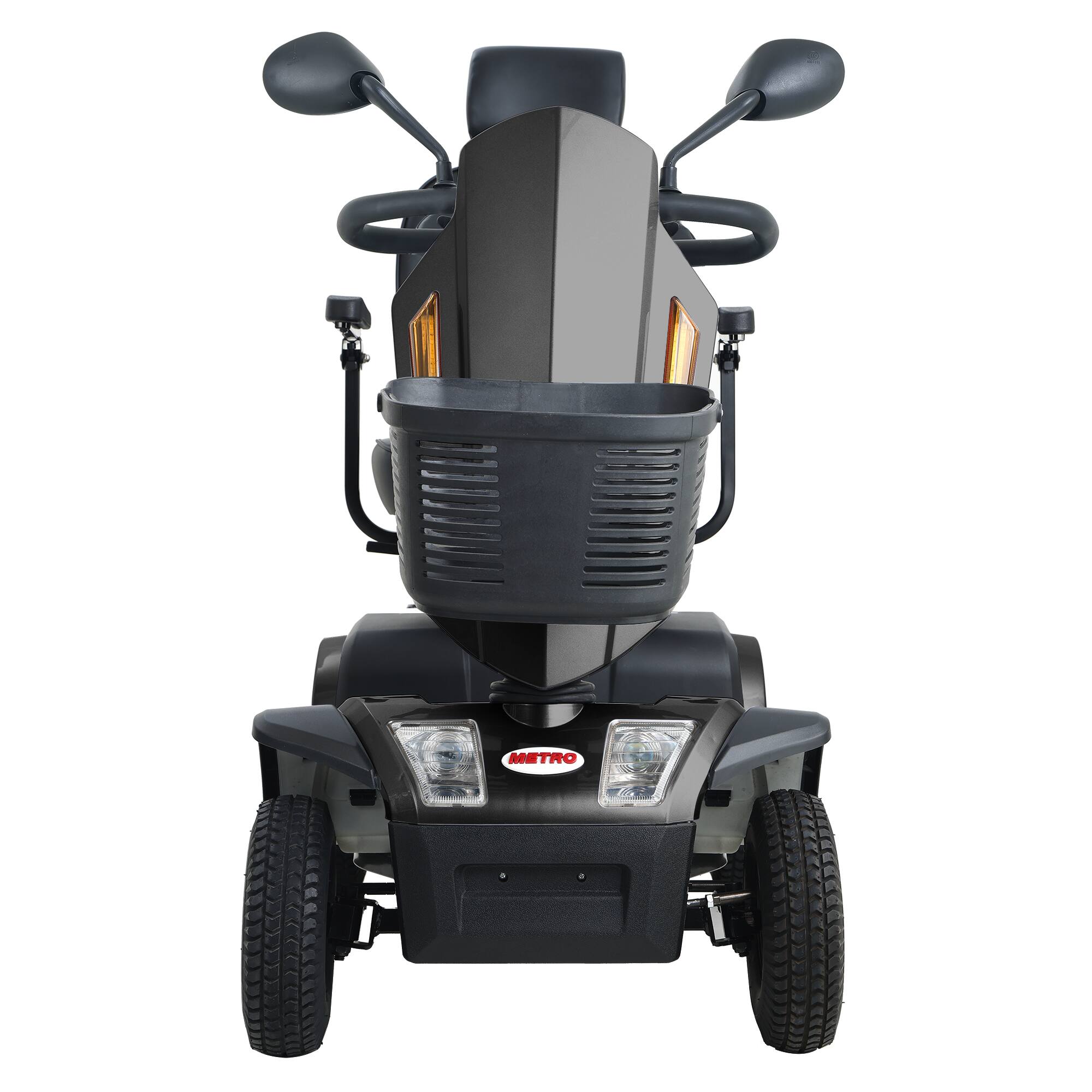 Angle. Loheer - Loheer S500 Heavy Duty Mobility Scooter Black Four Wheel Handicap Scooter for Seniors - Black.