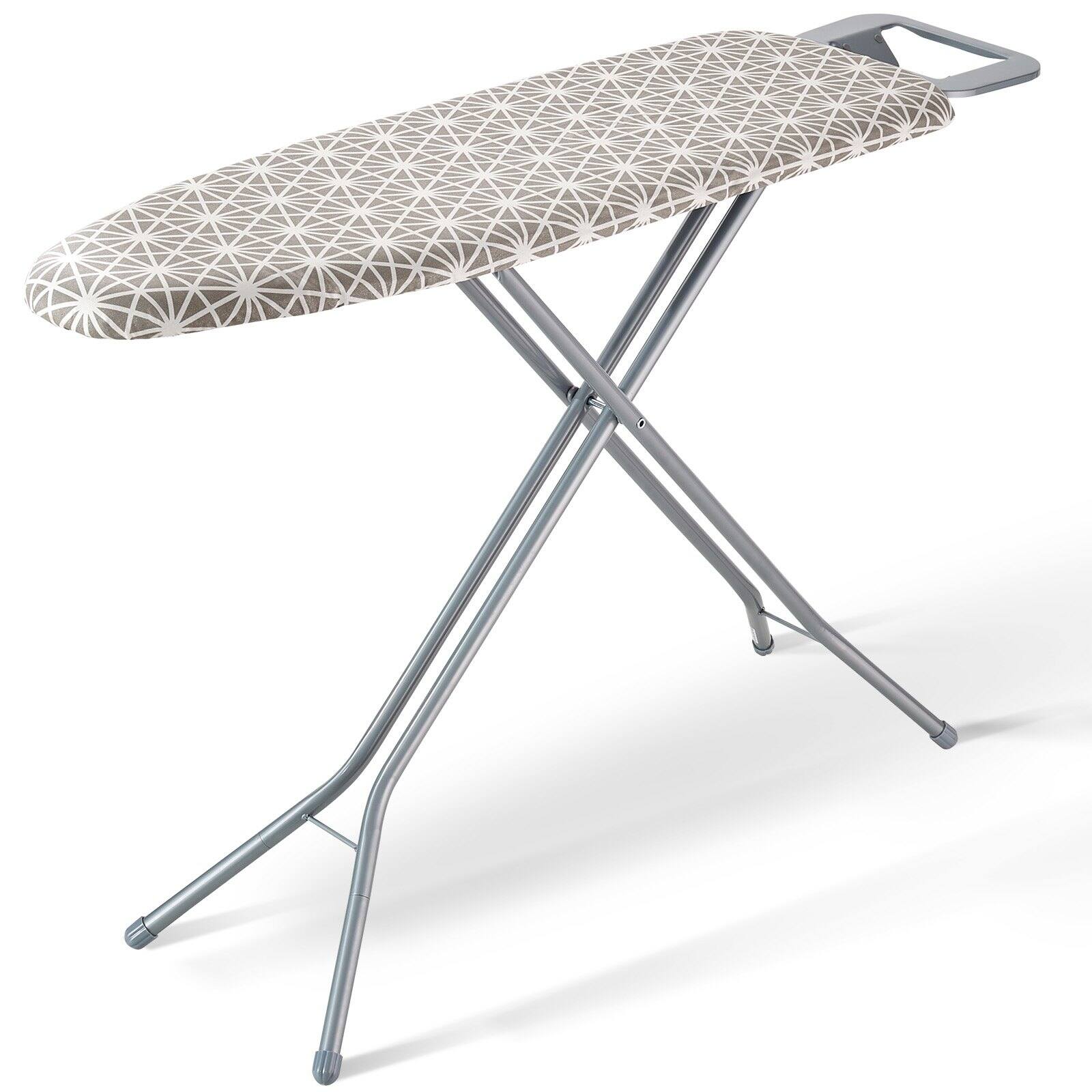 Front. Glintex - Ironing Board 51x13 Adjustable Height Large Surface 4 Layer Heat Resistant Cotton Cover for Home Laundry Use.