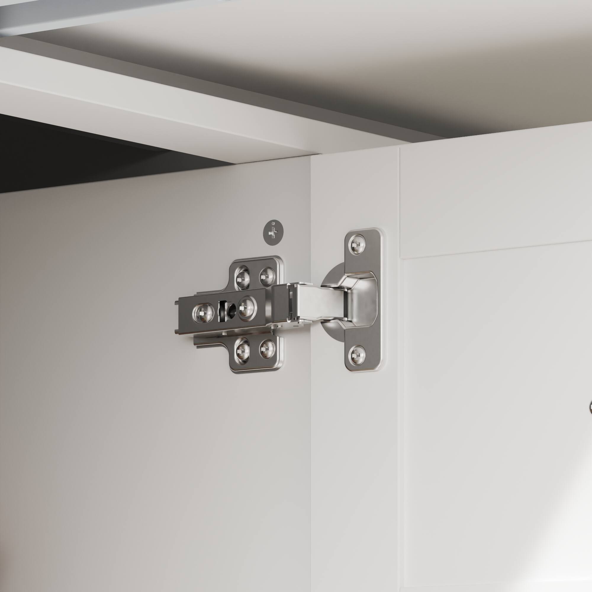 Alt View 1. Famapy - Luxury Furniture Style Double Dog Crate with Divider & Storage, Modern Wooden Pet Kennel TV Stand for 2 Dogs.