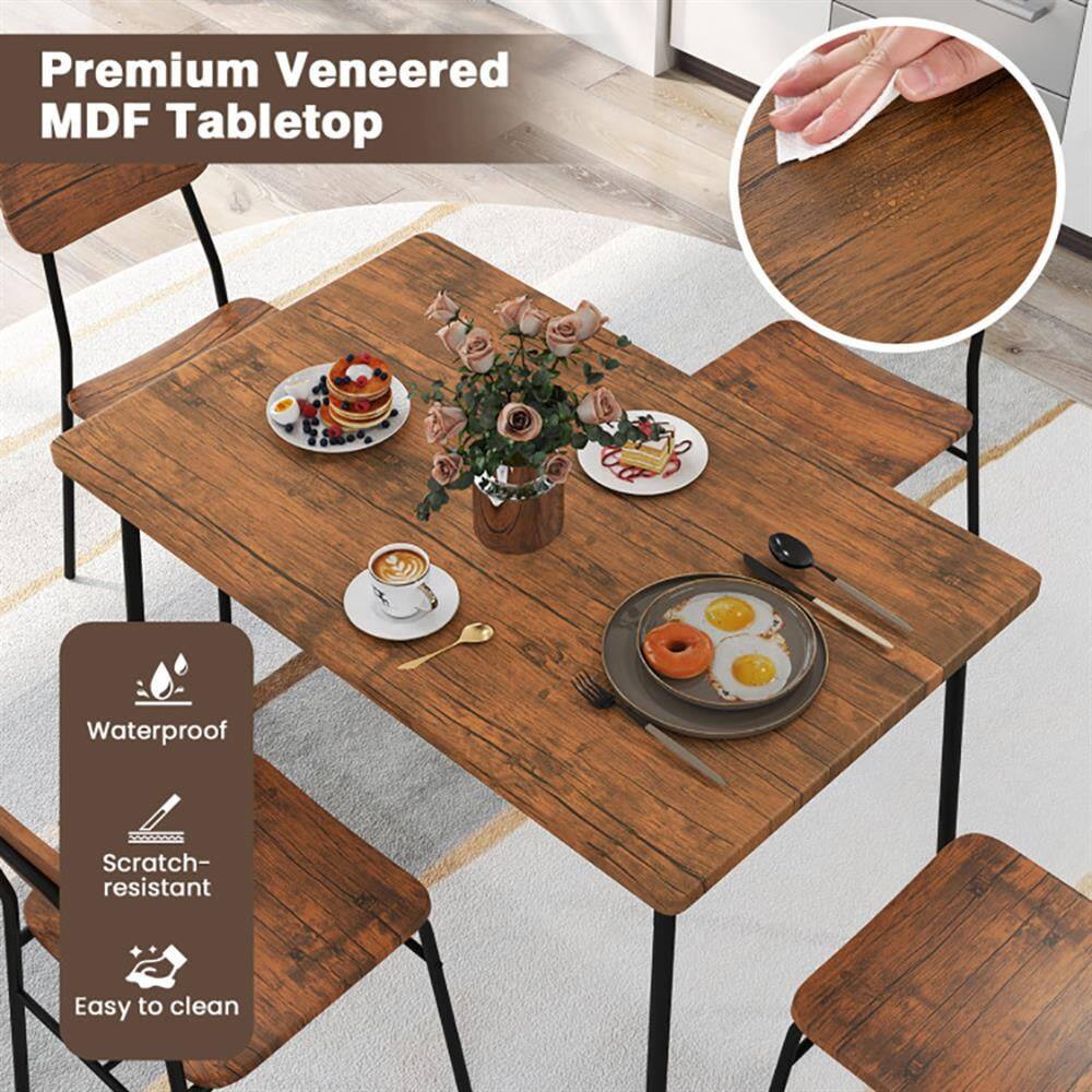 Premium Veneered MDF Tabletop

- Waterproof
- Scratch-resistant
- Easy to clean
