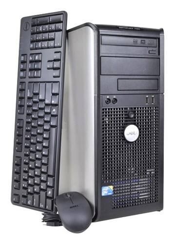 Front. Dell - Refurbished OptiPlex Desktop - Intel Core2 Duo - 4GB Memory - 1TB Hard Drive - Gray/Black.