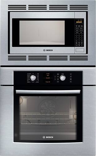  Bosch - 500 Series 30&quot; Single Electric Convection Wall Oven with Built-In Microwave - Stainless-Steel