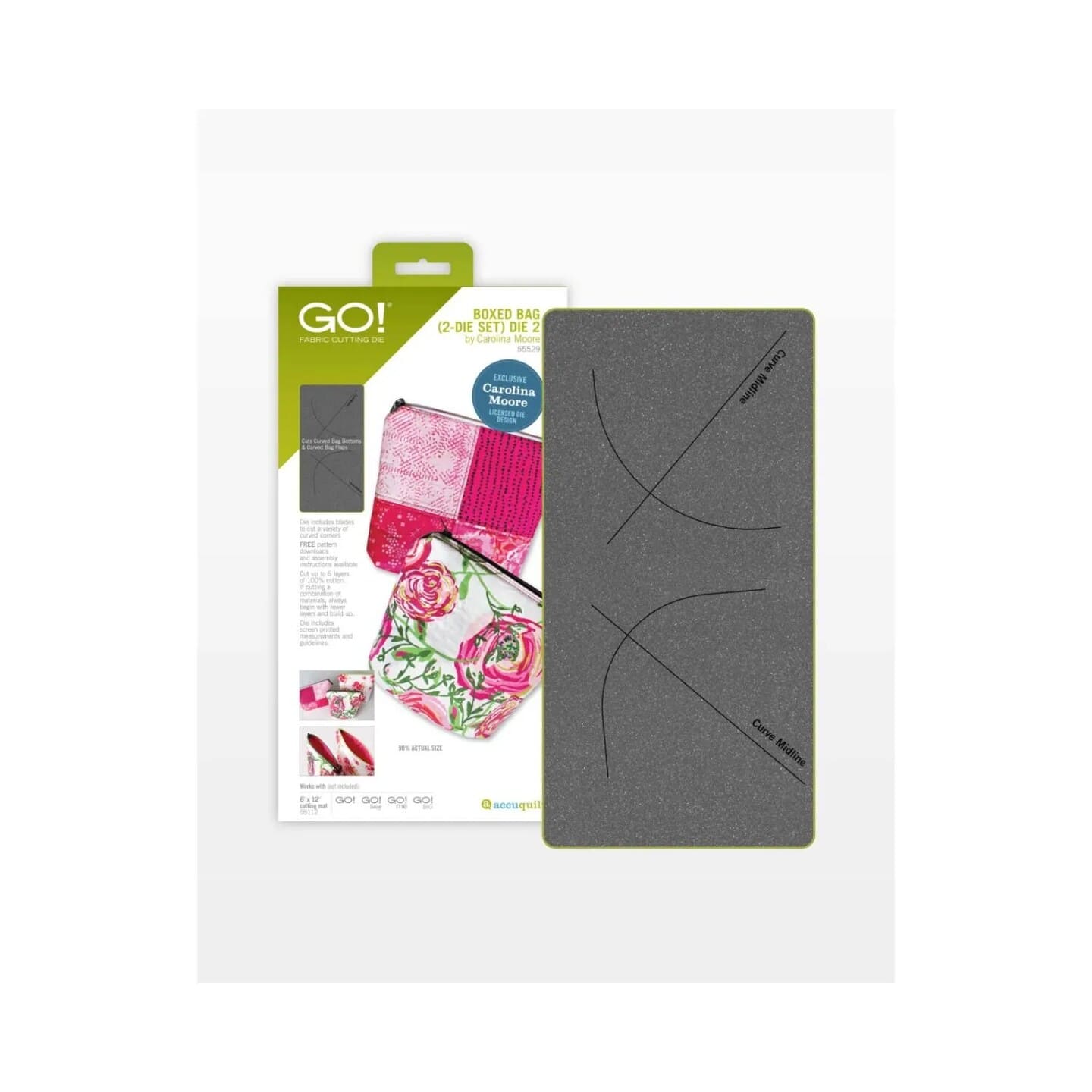 AccuQuilt - GO! Boxed Bag 2-Die Set by Carolina Moore - Multicolor