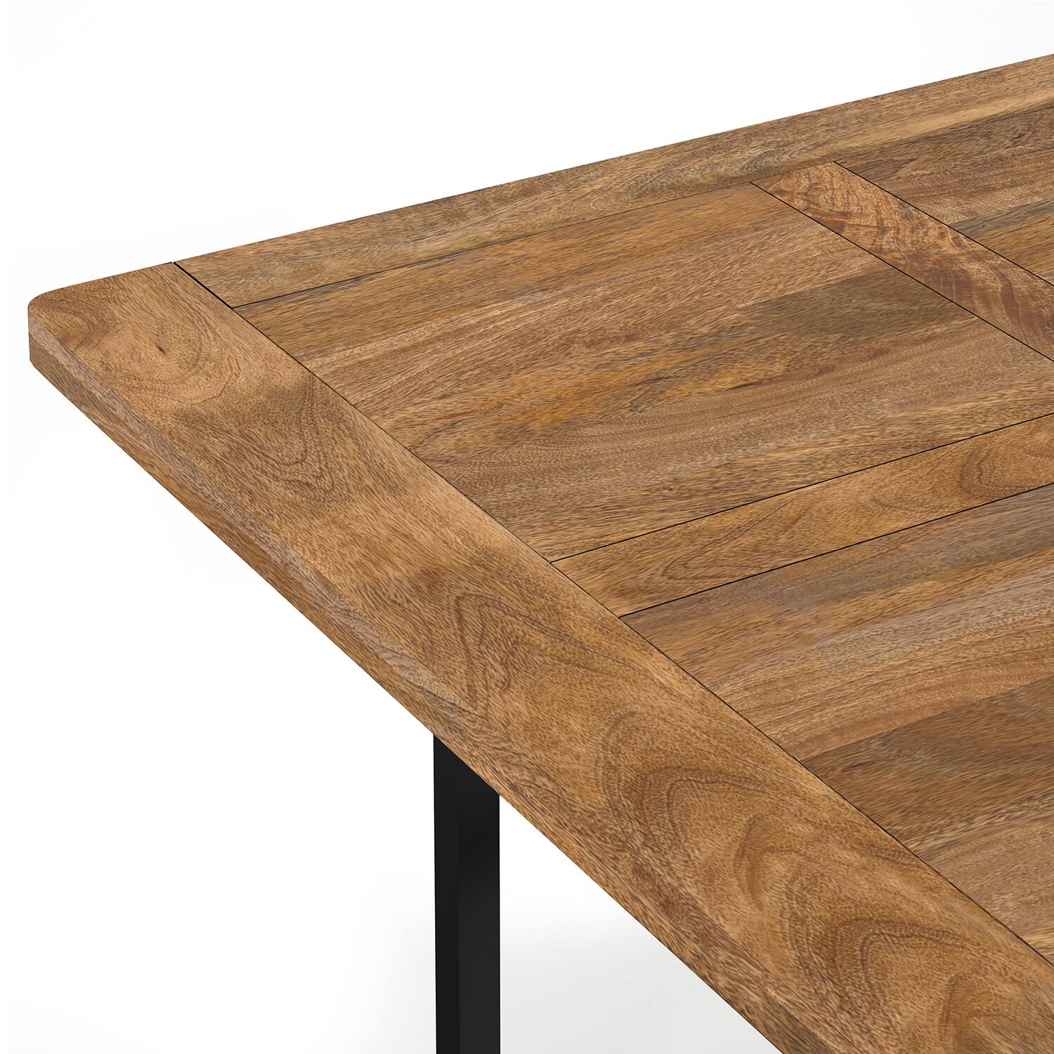 Alt View 6. Simpli Home - Campbell 72 inch x 36 inch Rectangle Modern Industrial Dining Table in Burnt Wax - Burnt Wax.