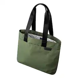 ALPAKA - Tote Bag Minimalist EDC Travel Tote,14.5L , 2 Bottle Sleeves, Front/Back Slip Pockets, Magnetic Open-Top (No Zipper) - Green/G Axoflux 210D