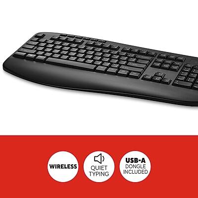 - Wireless
- Quiet Typing
- USB-A Dongle Included