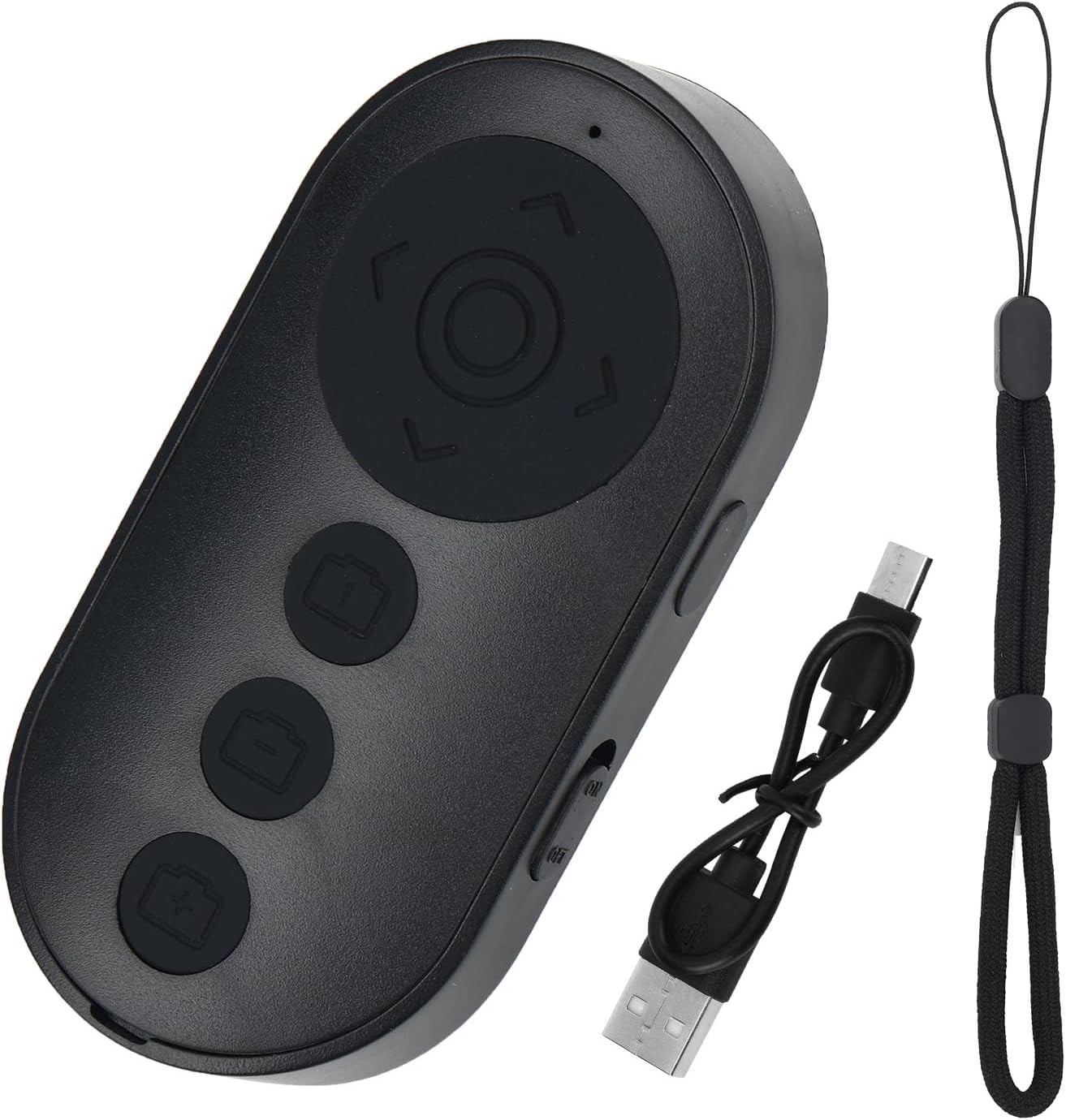 Front. ACJPR - Bluetooth Camera Remote Shutter for iPhone/Android - Zoom, Front/Rear Switch.