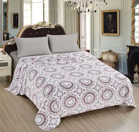 Front. Noble House - Noble House Super Soft and Ultra Comfy Luxe Printed Blanket - Yesina - Twin - Yesina.