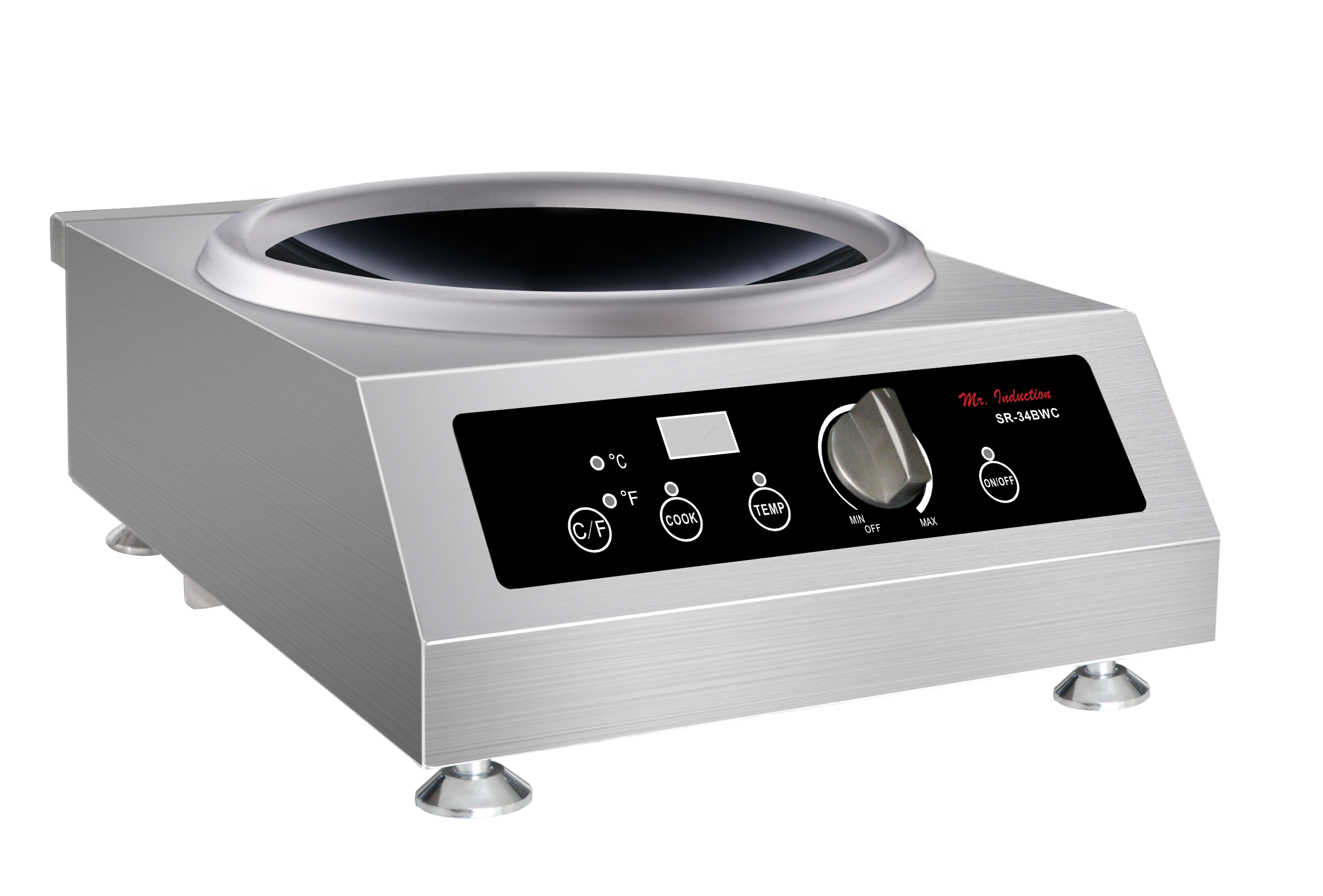 Mr. Induction  
SR-34BWC  

°C  
°F  
C/F  
COOK  
TEMP  
MIN  
OFF  
MAX  
ON/OFF
